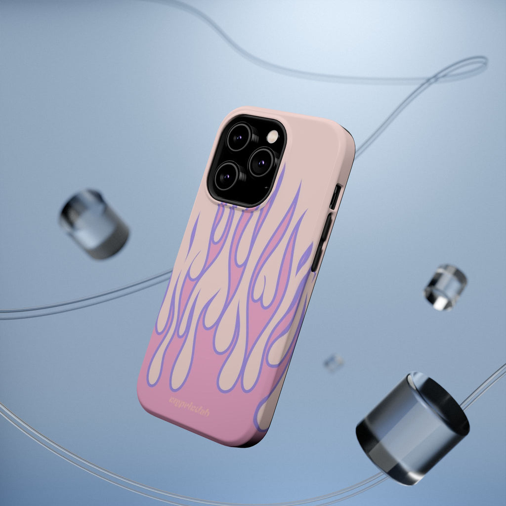 Bubble Blaze – Pink Flame iPhone Case | Aesthetic MagSafe Cover