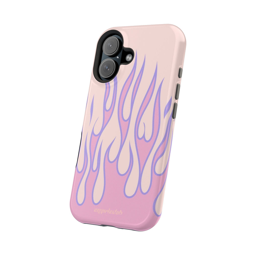 Bubble Blaze – Pink Flame iPhone Case | Aesthetic MagSafe Cover