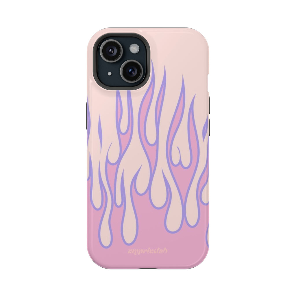 Bubble Blaze – Pink Flame iPhone Case | Aesthetic MagSafe Cover
