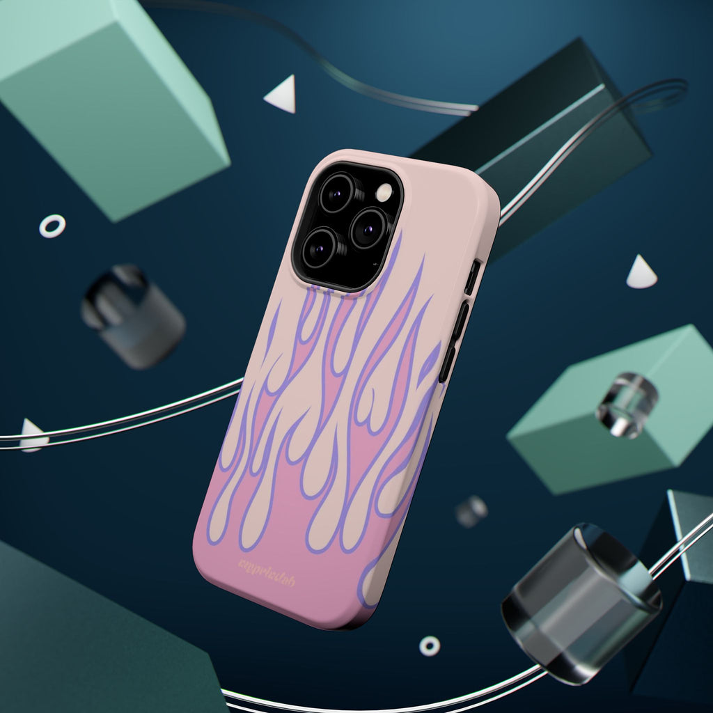 Bubble Blaze – Pink Flame iPhone Case | Aesthetic MagSafe Cover